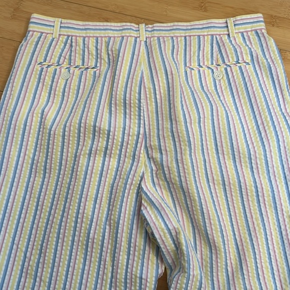 Brooks Brothers Pastel Stripes Cotton Seersucker Women’s Pants size 12 - Picture 9 of 9